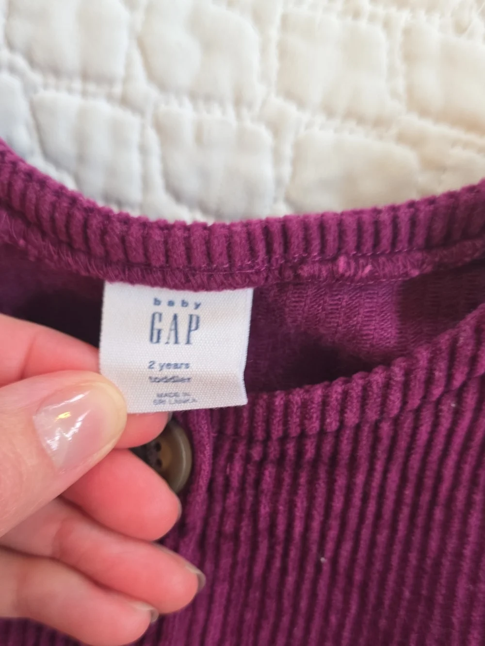 Baby Gap Cordouroy Jumper